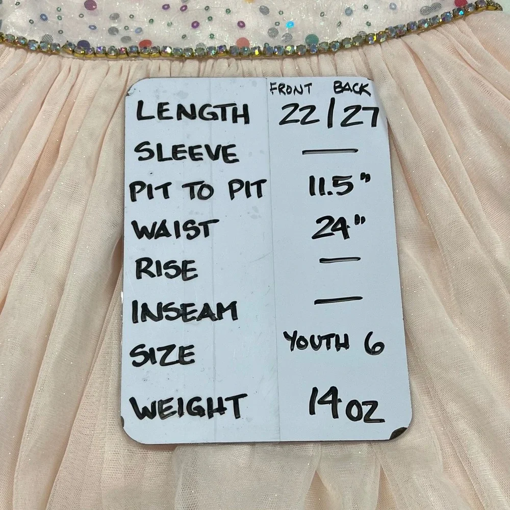 American‎ Princess Girls Sparkle Sequin Tulle Dress Birthday Party Formal Size 6